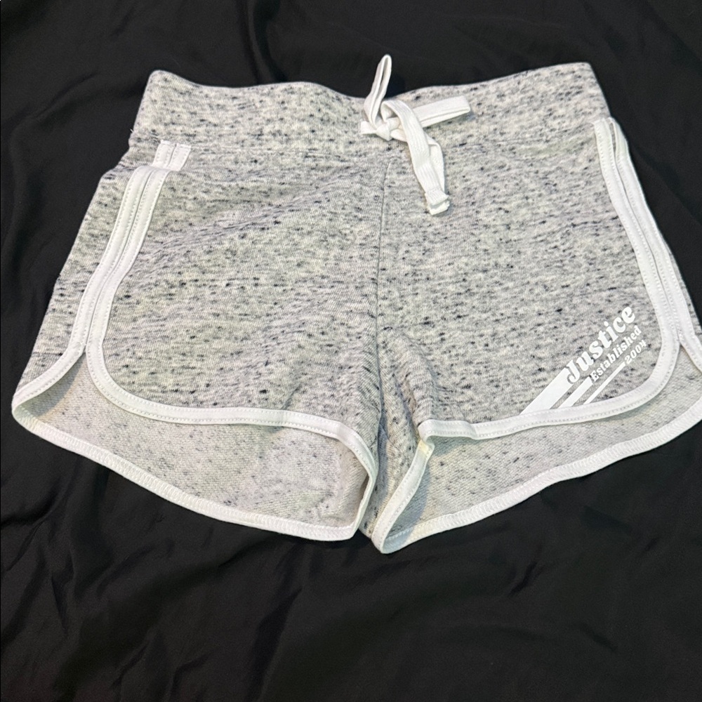 Justice Heathered Gray Lounge Shorts